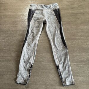 Athleta Girl Grey Black Leggings 7 S